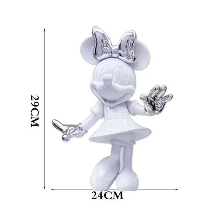Figurine d'action Minnie Mouse, Ornements simples et modernes, Collection de jouets modèles tendance, Statues de Mickey