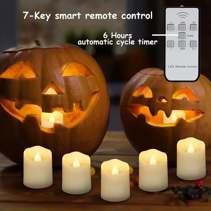 Bougies LED rechargeables par minuterie USB flammes vacillantes à distance