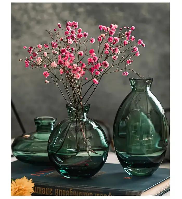 Ensemble de Mini Vase créatif en verre Transparent