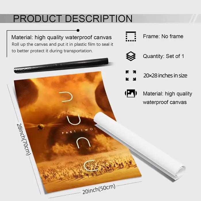 Affiche sur toile Dune Classic Movie design classique toile imperméable pour salon bureau et cadeau spécial