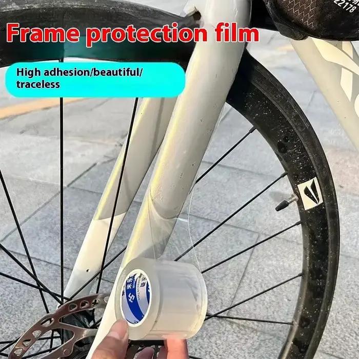 Film de protection de cadre anti-rayures - Autocollant transparent pour cadres de vélos de route et de montagne