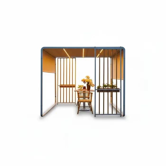 Pergola, Alliage d'aluminium 6063-T5 haute résistance, 3x3x2,2m, Gazebo, Protection UV, Auvent Sunbrella, Pavillon pour jardin, terrasse