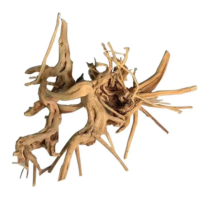Tronc d'arbre naturel pour décoration d'aquarium, ornement en bois coulé, poisson précieux, différentes formes