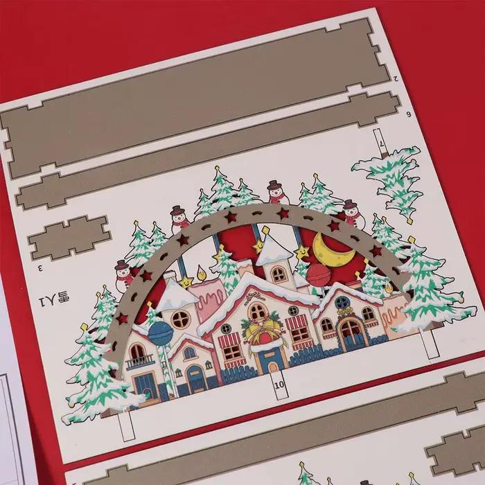 Ornement de noël en bois du père noël