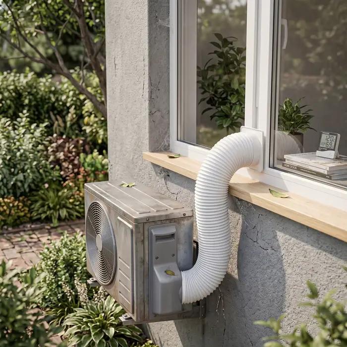 Adaptateur de tuyau de conduit d'échappement de climatiseur, conduits AC amovibles, double conduit, kit de fenêtre de climatiseur Portable
