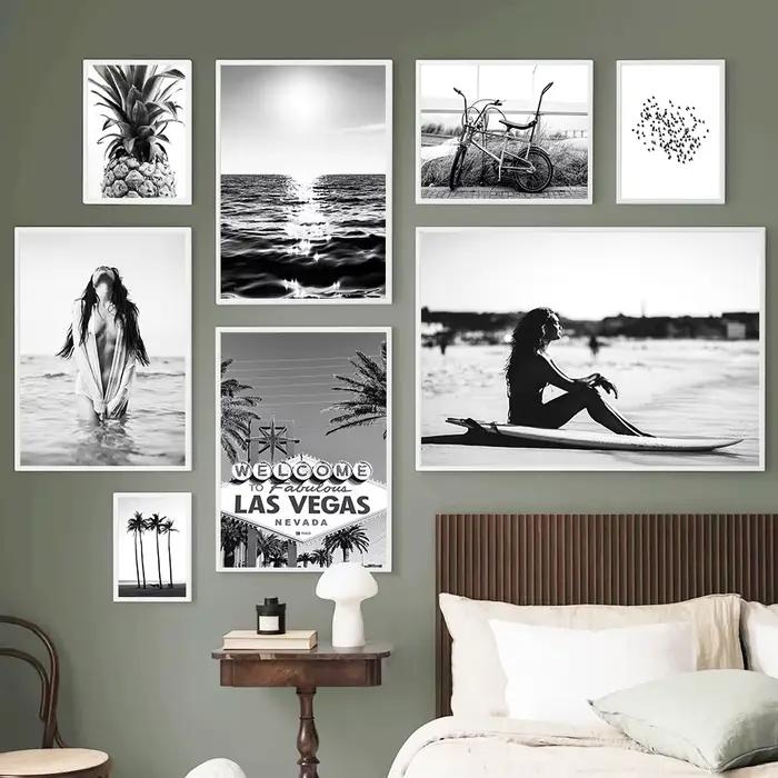 Tableau mural noir et blanc