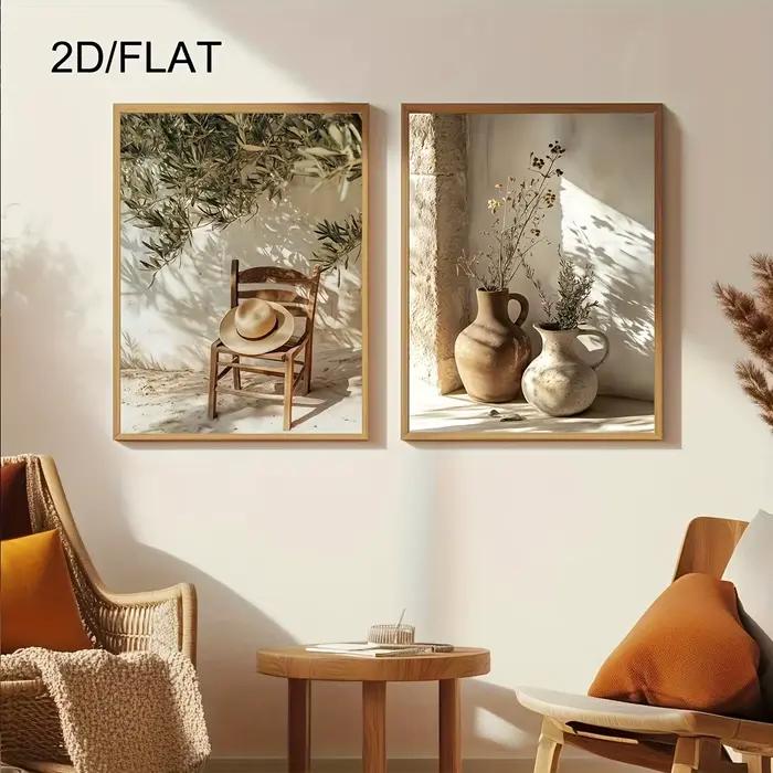 Tableaux sur toile méditerranéens sans cadre représentant des oliviers pour décoration murale chambre salon occasions spéciales