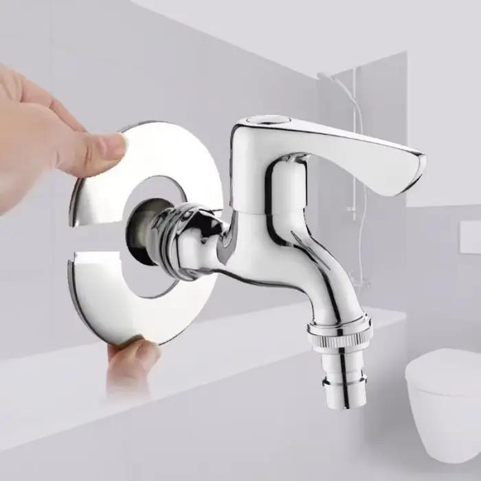 HODecorative-Couvercles Ronds en Acier Inoxydable, Finition Chromée, Embellissement du Tuyau d'Eau, Trou de Mur