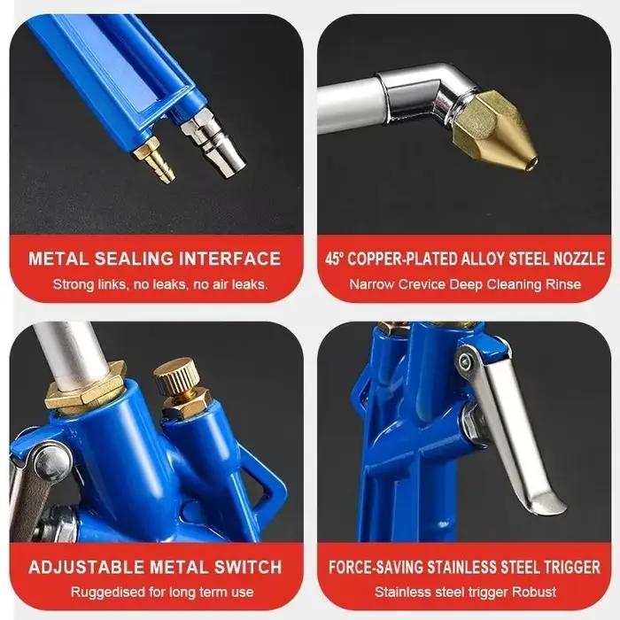 Outils de nettoyage pneumatiques, pistolet de lavage haute pression, buses de tuyau, accessoires pour le lavage de voitures, l'arrosage de jardins et le nettoyage d'huile de véhicule