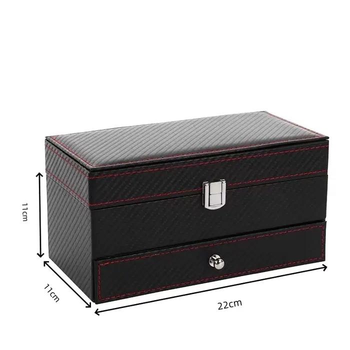 Boîte de rangement polyvalente pour la maison, boîte organisatrice pour petits objets, boîte de rangement pour montres, boîte cadeau en cuir, boîte de rangement pour lunettes