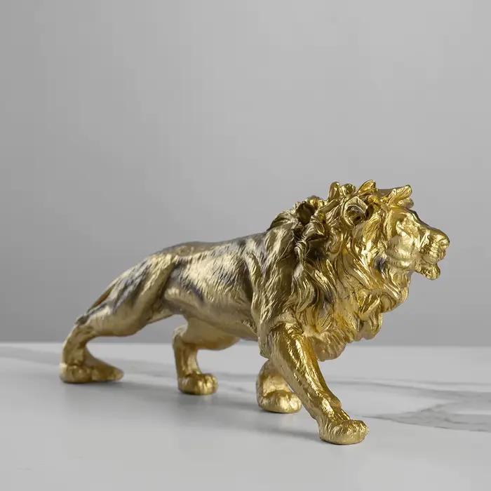 Vilead – Statue de Lion en résine de 25cm de long