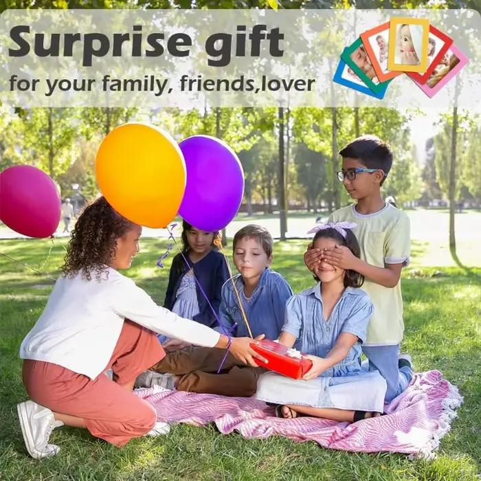 Lot de 12, cadre photo magnétique pour réfrigérateur | Peut contenir des photos de 3,5 x 5 pouces, 2,5 x 3,5 pouces, cadre photo en PVC couleur