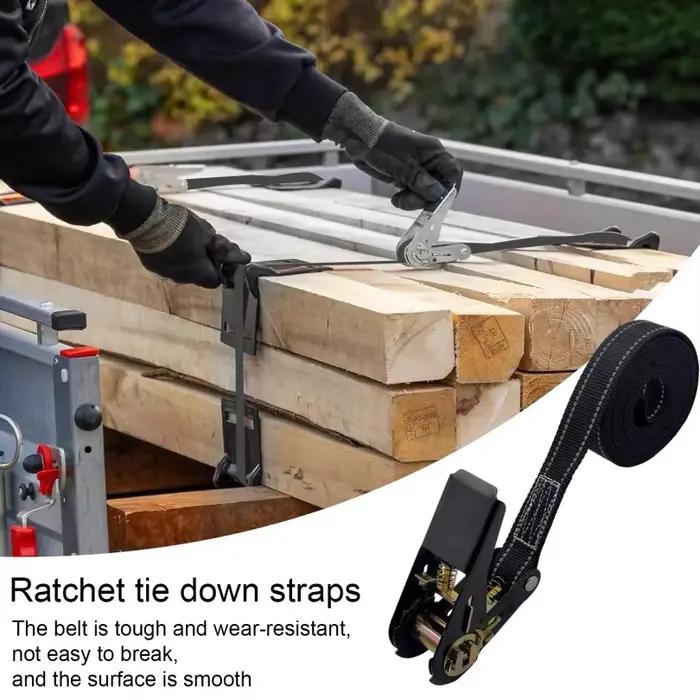 Sangle de chargement à cliquet pour le transport de marchandises et bagages, fixation extérieure robuste