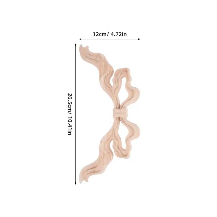 Applique murale en bois sculpté style européen nœud papillon décoration murale bois pour fête des mères et autres occasions spéciales ```