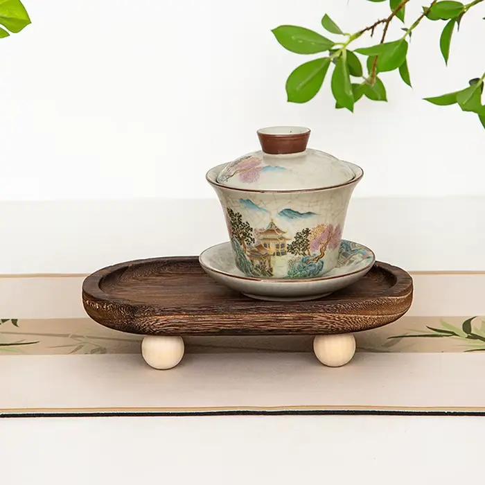 Plateau décoratif multifonctionnel en plastique noir et vert pour bijoux et produits de beauté usage quotidien et cadeau occasionnel