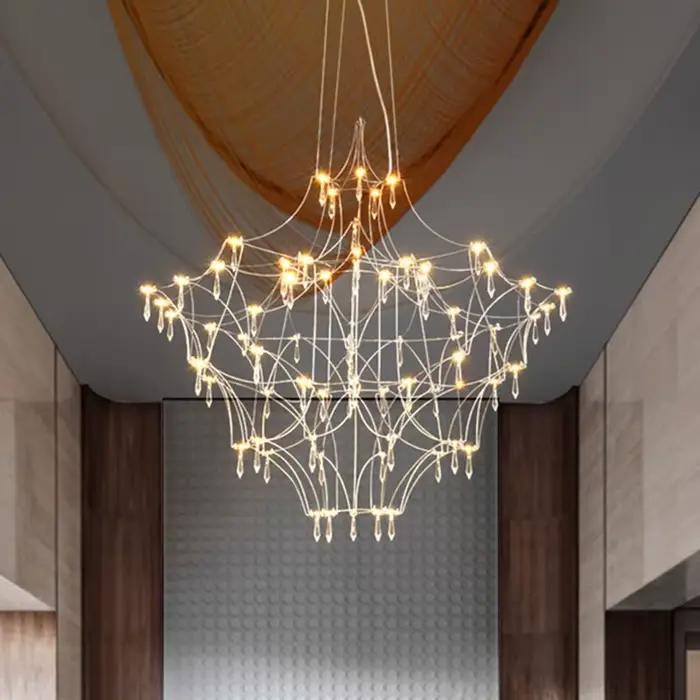 Mira Quasar-Lampe LED Suspendue en Clip localité au Design de Ludéviation Chromé