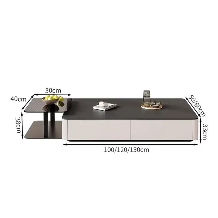 Table basse carrée simple au design nordique