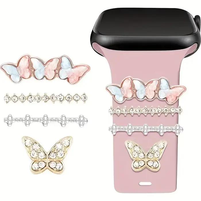 1 pièce d'accessoire de bracelet de montre au design papillon tendance