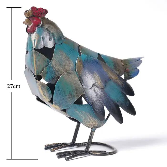Accessoires de coq en fer, coq de bon augure, ornements d'animaux, décoration minimaliste, décoration de salon et de bureau pour la maison
