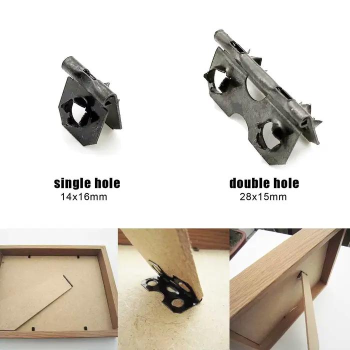 Cadre de travail pour Photo et Art, 50 pièces, Support de panneau arrière, pied de jambe, charnière barbelée, fixation de réparation