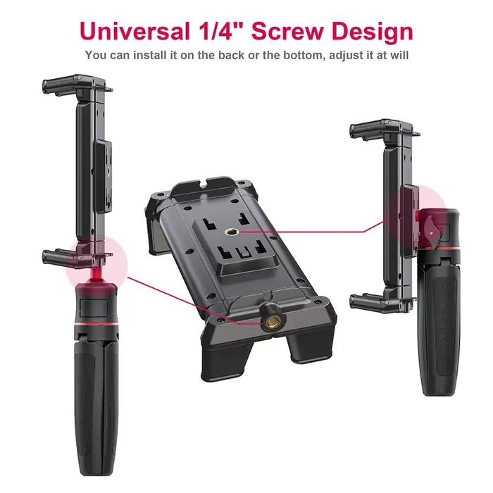 Trépied de support de tablette, accessoires pour téléphone Portable iPad, fixateur de Clip universel, prise de vue horizontale et verticale Portable