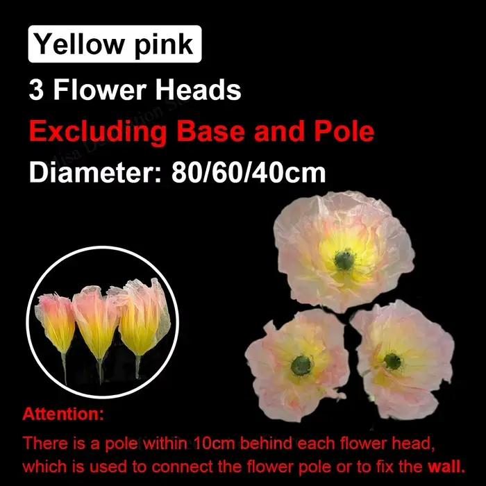 1.8m accessoires de décoration de Mariage fleurs artificielles fil de soie coquelicot route plomb fleur fenêtre