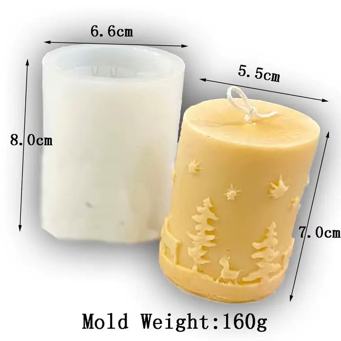 Moule en silicone en forme de bougie de Noël