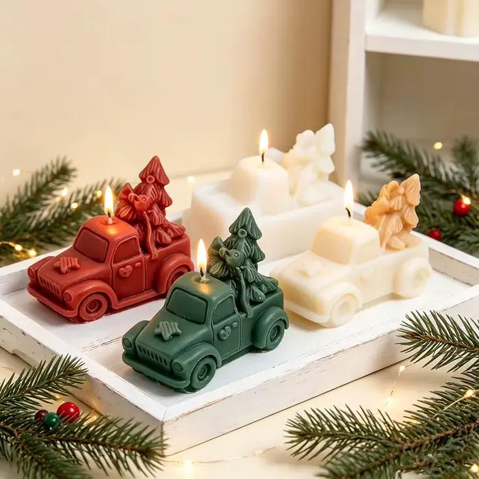 Moule en silicone pour bougie de voiture de Noël