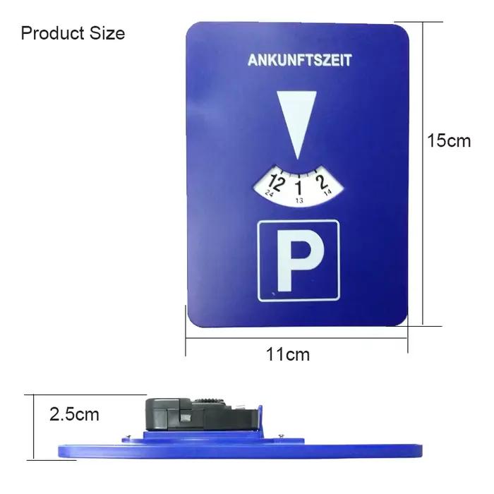 Disque de stationnement de voiture, minuterie, horloge, affichage de l'heure d'arrivée, plastique ABS bleu, outils de temps de stationnement, pièces automobiles