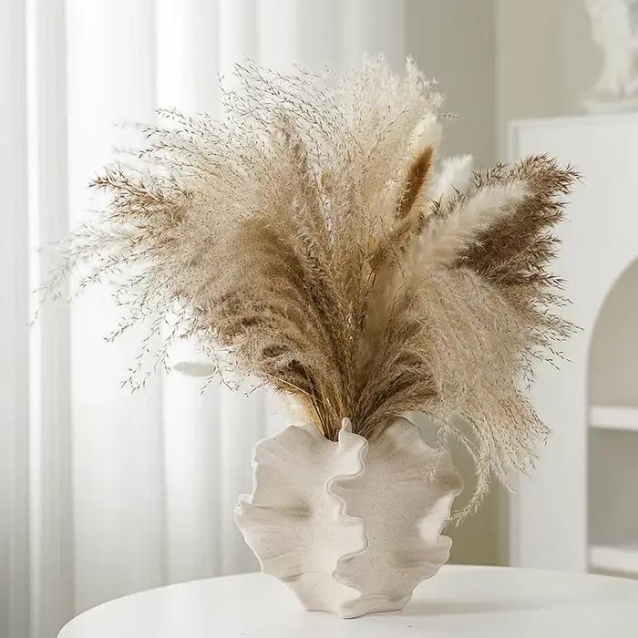 Vase à Fleurs en Céramique en Forme de Pétale