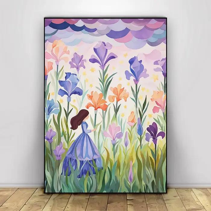 Scène de plage romantique aquarelle