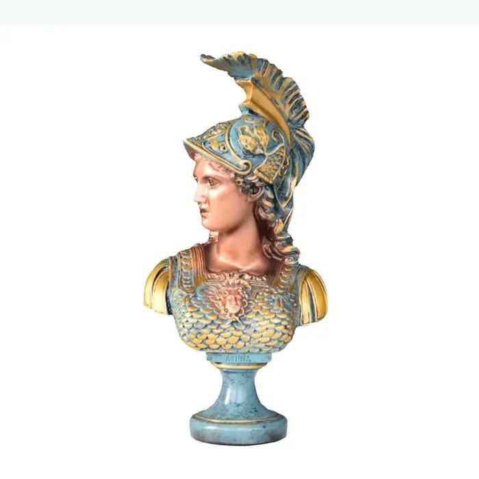 Statue de la déesse grecque Athéna, artisanat en résine, meubles, décoration rétro, tête humaine, décoration moderne pour la maison, accessoires, figurines décoratives