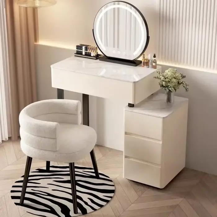 Table de vanité de chambre moderne organisateurs nordiques rangement Table de vanité de filles Style européen Tocador Maquillaje meubles de maison