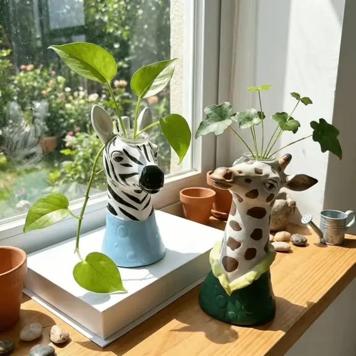 Vase décoratif unique en vinyle