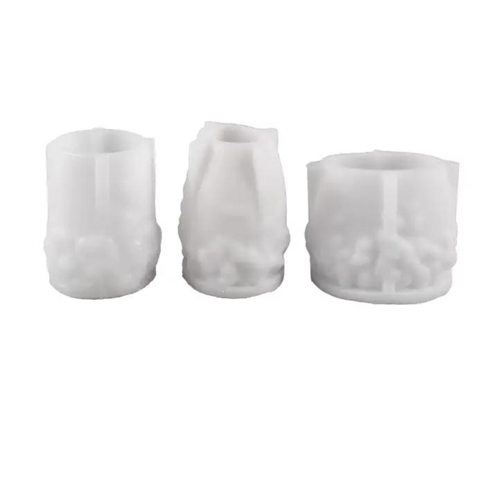Moule en rotin pour décoration de maison, colonne de fleurs, bougies d'escalade, parfum, article décoratif, plâtre, bricolage, cadeau, moule en Silicone
