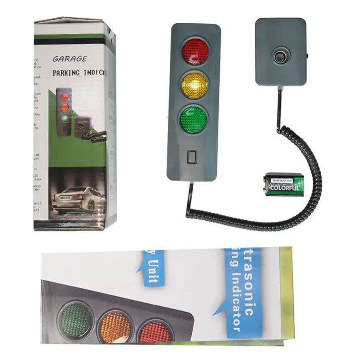 Capteur de guidage de voiture, dispositif de stationnement intelligent Anti-Collision pour Garage avec lumière tricolore, système de stationnement automatique, aide d'arrêt, fonctionne à piles