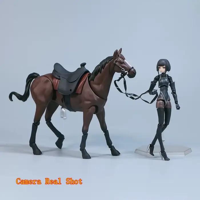 Figurine de cheval créative 1/12, cheval mobile Animal pour Statue Figma, modèle de poupée à collectionner, jouet éducatif, cadeaux d'anniversaire pour enfants