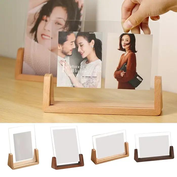 Cadre Photo Créatif en Hêtre Acrylique en Forme de U