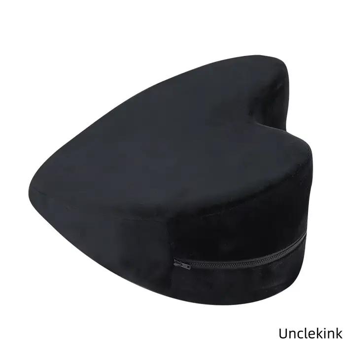 Coussin orthopédique en forme de cœur noir
