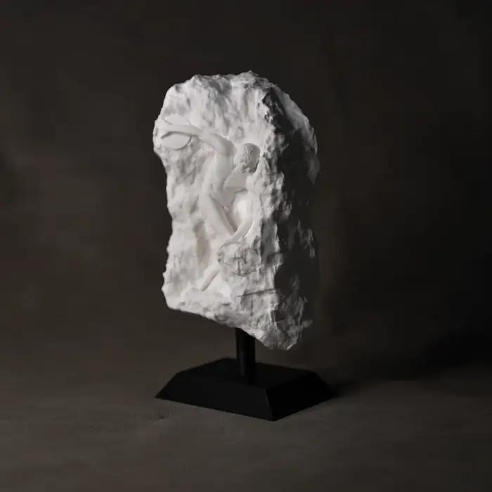 Statue grecque du Discobolos en plâtre, sculpture d'athlète romain, décoration de bureau pour salon, bureau, bibliothèque, esthétique rétro, cadeau artistique