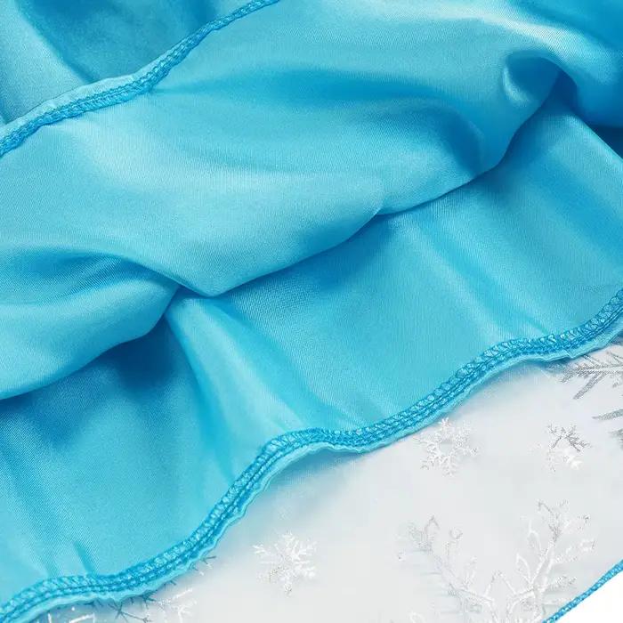 Robe Elsa pour filles, longue robe en maille Elsa, Costume de carnaval reine des neiges, robe Cosplay, robe de bal pour fête d'anniversaire
