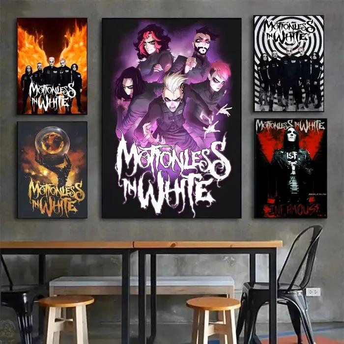 Affiche Music Dark M-Motionless in W-White, peinture murale, art mural pour salon, décoration de la maison et cadeaux