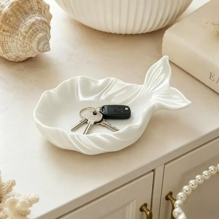 Plateau à bibelots en forme de queue de poisson