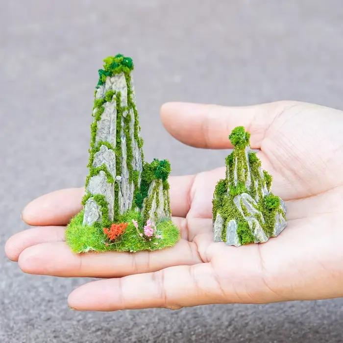 Rockerie Miniature décorative montagne bricolage modèle faisant des ornements de jardin bonsaï aménagement paysager