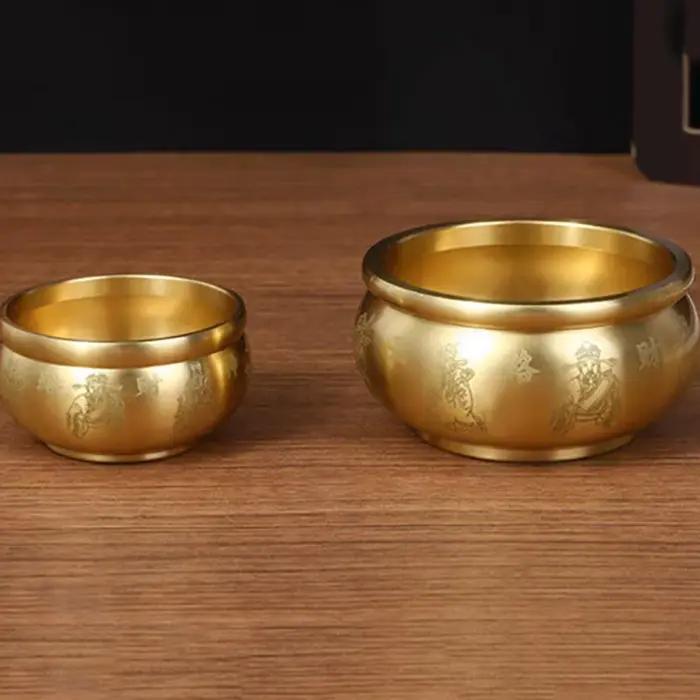 Décoration de bureau en laiton Cornucopia – Ornement de table pour attirer la fortune et la prospérité