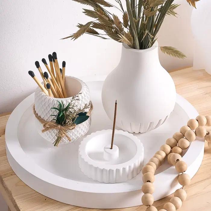 Moule en silicone DIY pour vase rayé