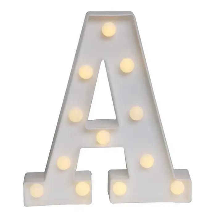 Lettres décoratives, lettres de l'alphabet, lumières LED, lampe lumineuse, décoration, lumière de nuit à piles, décoration de fête, décoration de chambre d'enfant