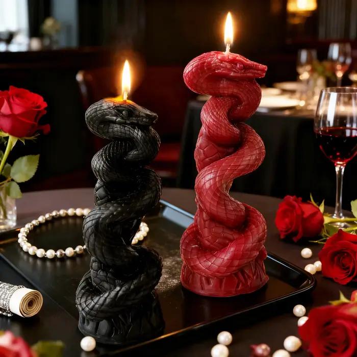 Bougie Pilier Serpent Créative pour Halloween