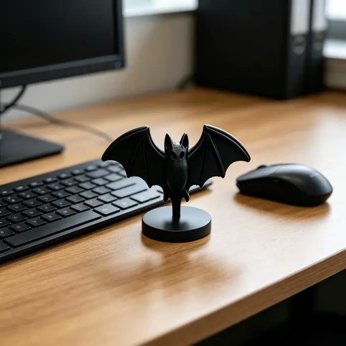 Figurine de chauve-souris noire