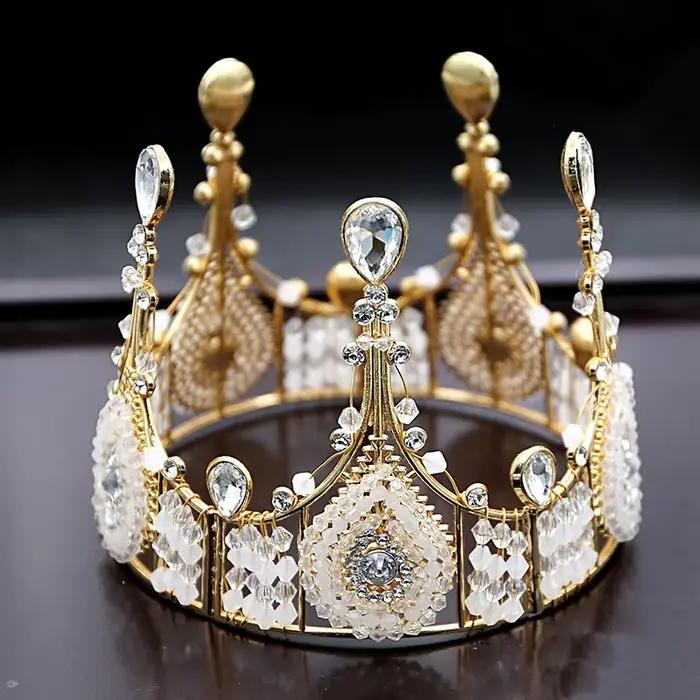Décoration de gâteau en forme de couronne pour mariage, fournitures de pâtisserie rétro élégantes pour anniversaire et fête de mariage à faire soi-même